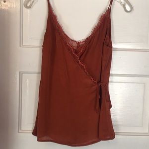 Chelsea28 Silky/lace camisole with tie-front